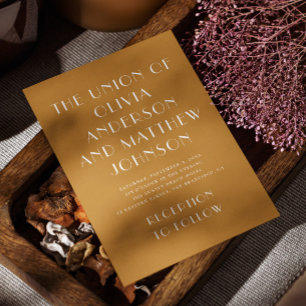 Sandy orange moderne Typografie minimalistische Ho Einladung