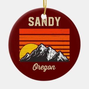 Sandy Oregon Retro City State Vintage USA  Keramik Ornament