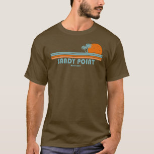 Sandy Point Staat Park Maryland Sun Palm Trees T-Shirt