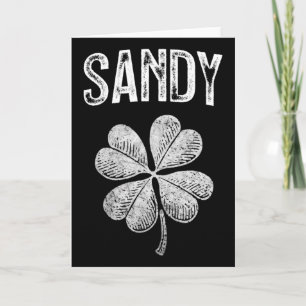 Sandy Retro St. Patrick's Day Vintage Shamrock Karte
