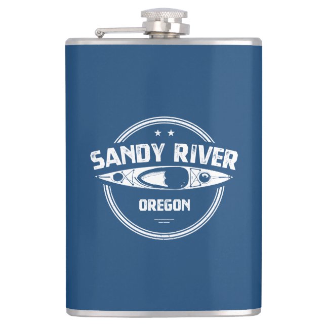 Sandy River Oregon Kayaking Flachmann (Vorderseite)