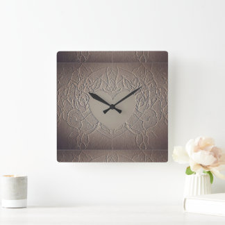 Sandy Rose Wall Clock Quadratische Wanduhr