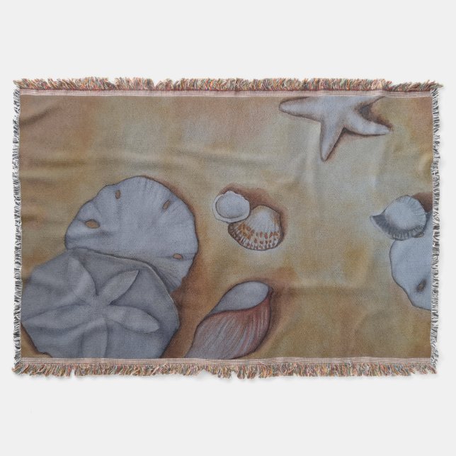 Sandy Seashells Decke (Vorderseite)