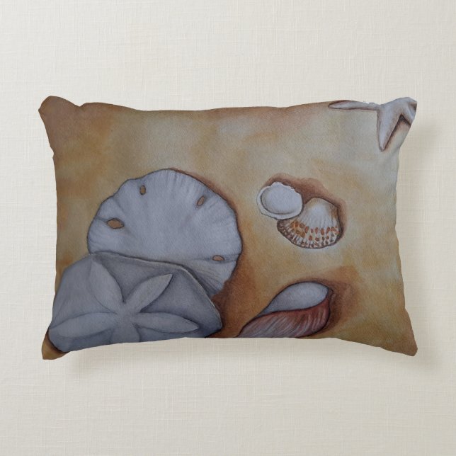 Sandy Seashells Dekokissen (Vorderseite)