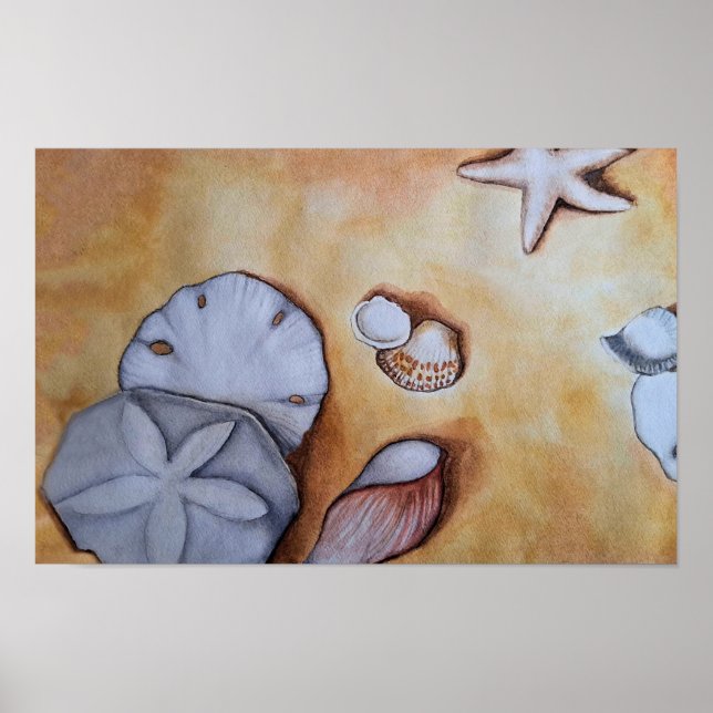 Sandy Seashells Poster (Vorne)