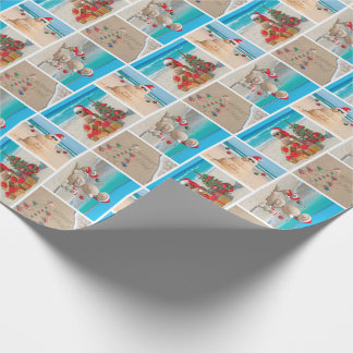 Sandy Snowman Wrapping Paper der Saison Geschenkpapier