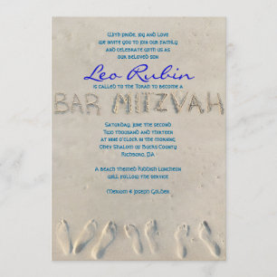 SANDY-STRAND Bar Mitzvah Einladung