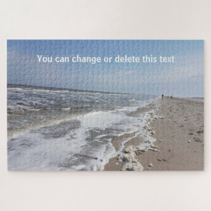 Sandy-Strand-Leben-Ozean-Wellen-Seephotographie Puzzle