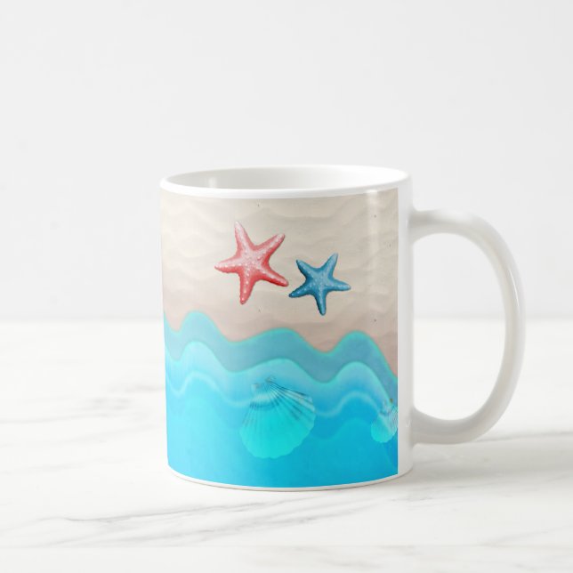 Sandy-Strand und Starfish Tasse (Rechts)