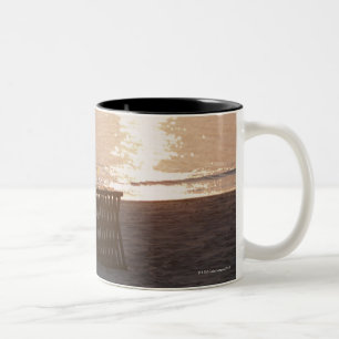 Sandy-Strand von Sonnenuntergang 2 Zweifarbige Tasse