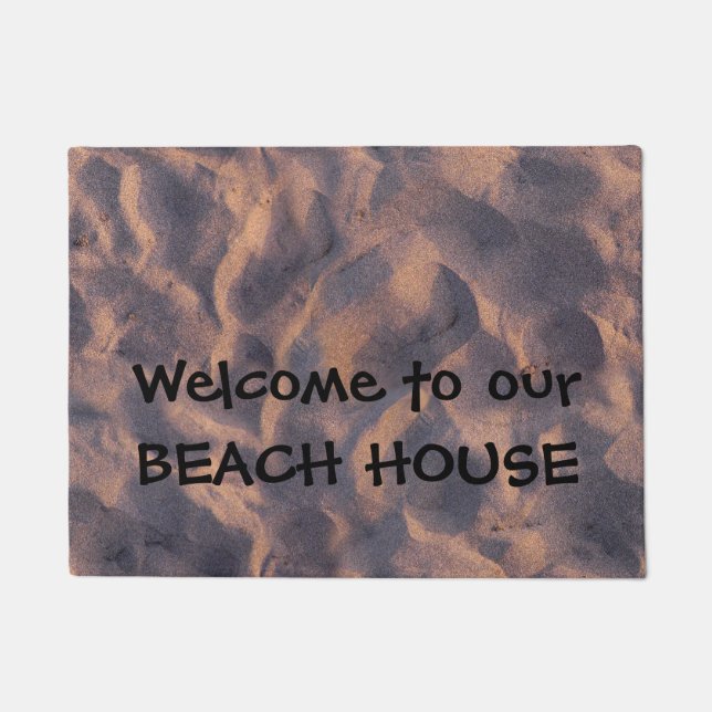 Sandy-Strand-Willkommen zum Strand-Haus oder zu Fußmatte (Vorderseite)