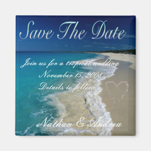 Sandy-Strände Save the Date Magnet