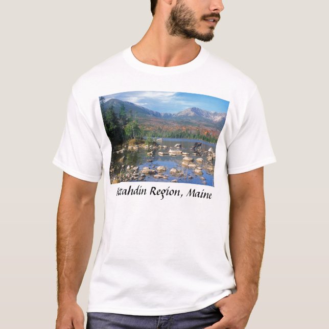 Sandy-Strom-Teich und Elche, Katahdin Region, M… T-Shirt (Vorderseite)