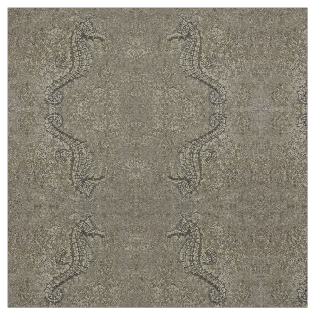 Sandy Textured Seepferd Fotograf Stoff (Muster)