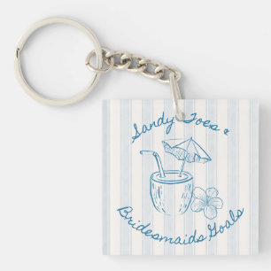 Sandy Toe & Brautjungfern Ziele Küsten-Junggeselli Schlüsselanhänger