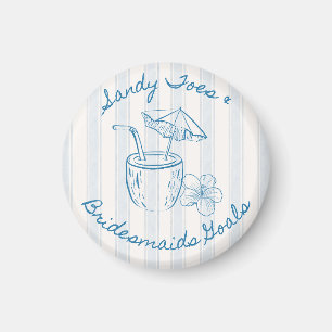 Sandy Toe & Bridesmaids Goals Coastal Bachelorette Magnet
