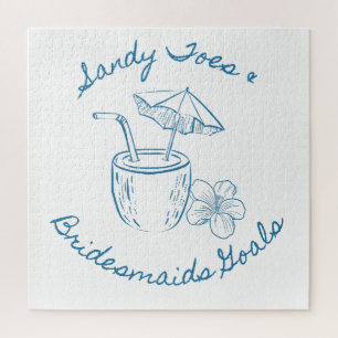 Sandy Toe & Bridesmaids Goals Coastal Bachelorette Puzzle