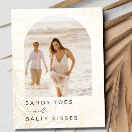 Sandy Toes Arch Foto Beach Hochzeit Save the Date Ankündigungspostkarte