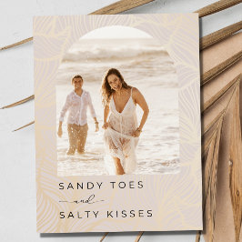 Sandy Toes Arch Foto Beach Hochzeit Save the Date Ankündigungspostkarte