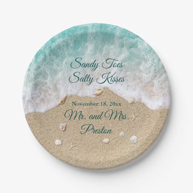 Sandy-Toes-Rundpapier-Teller Pappteller (Vorderseite)