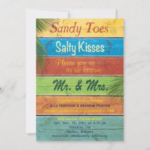 Sandy Toes Salty Kisses Hochzeit Einladung