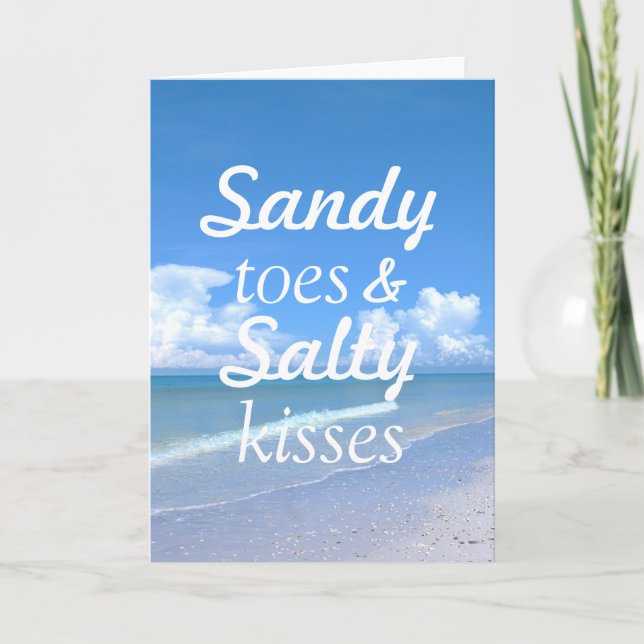 Sandy Toes und Salty Kisses Karte (Vorderseite)