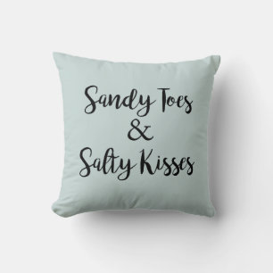 Sandy Toes und Salty Kisses Ocean Throw Kissen