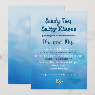 Sandy Toes Wedding Einladender Seestern Einladung