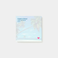 Sandy White Beach mit Tropical Palms Wedding