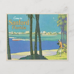 Sanford Florida Vintage Reise in die 20er Jahre Postkarte