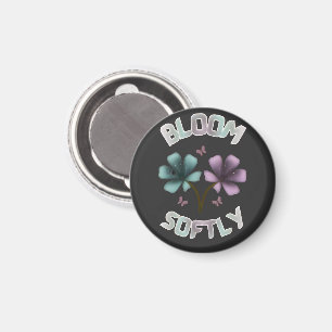 Sanft blühendes Frühlingsblumendesign Pastell Cott Magnet