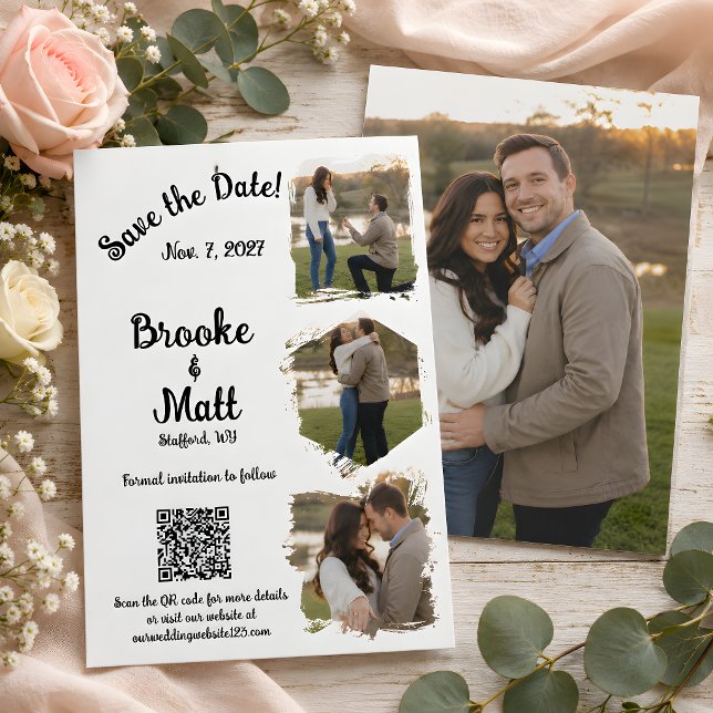 Sanft gesprochene rustikale Floral Save the Dates  Date (Softly Spoken Rustic Floral Save the Date Card)