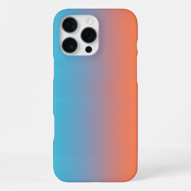 Sanft getöntes Orange Blau iPhone Hülle (Rückseite)