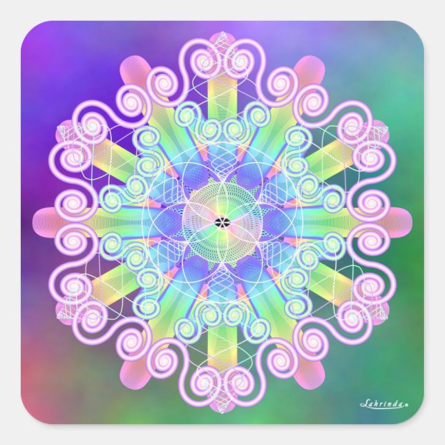 sanft quadratischer aufkleber (Vorderseite)