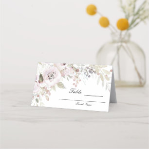 Sanft Rosa Aquarell Elegante Florale Hochzeitstisc Platzkarte