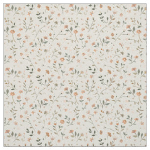 Sanft rosafarbenes Wildblumen-Blüten-Vintage-Boho Stoff