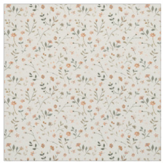 Sanft rosafarbenes Wildblumen-Blüten-Vintage-Boho  Stoff