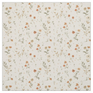 Sanft rosafarbenes Wildblumen-Blüten-Vintage-Boho Stoff
