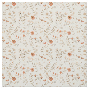 Sanft rosafarbenes Wildblumen-Blüten-Vintage-Boho  Stoff
