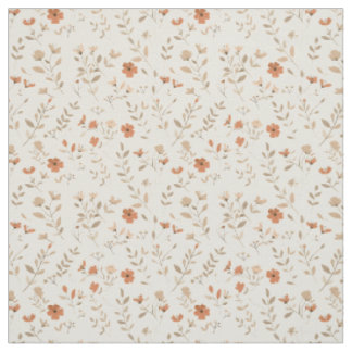 Sanft rosafarbenes Wildblumen-Blüten-Vintage-Boho  Stoff