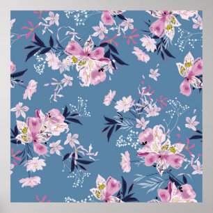 Sanft sanft und zart Blühende Gartenblume wi Poster