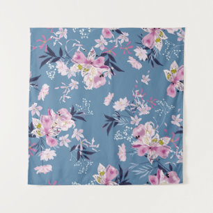 Sanft sanft und zart Blühende Gartenblume wi Wandteppich