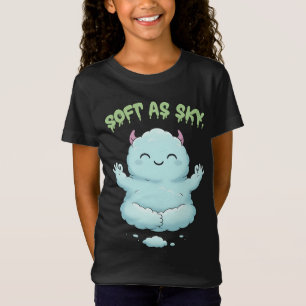 Sanft wie der Himmel: Kawaii-Wolkenmonster Zen-Yog T-Shirt