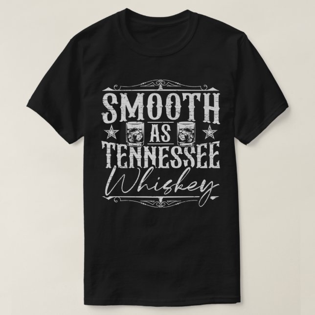 Sanft wie Tennessee Whiskey bedrückt Bourbon T-Shirt (Design vorne)