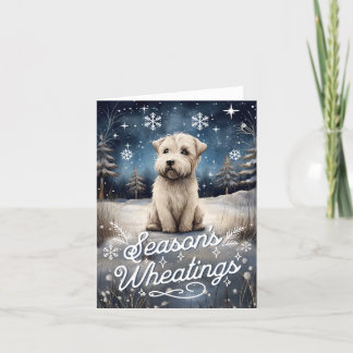 Sanftbeschichtete Wheaten Terrier Holiday Card Feiertagskarte
