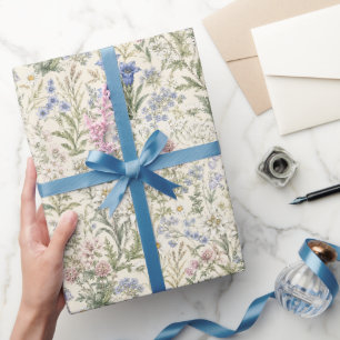 Sanfte alpine Wildblumenwiesen-Kunst Geschenkpapier