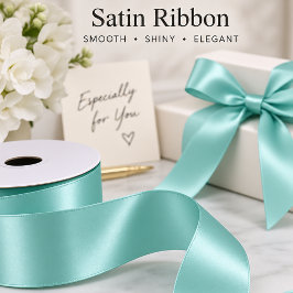 Sanfte Aqua-Einfarbige Minimalistische Geschenkakz Satinband