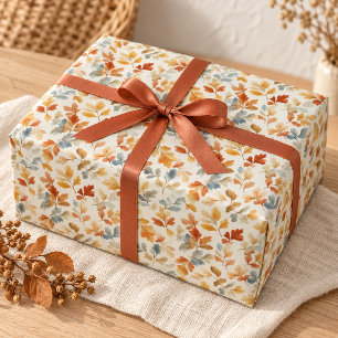 Sanfte Aquarell-Herbstblätter Geschenkpapier