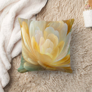 Sanfte Ausstrahlung aus goldenen und aquafarbenen  Kissen