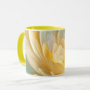 Sanfte Ausstrahlung von goldenen und aquafarbenen Tasse